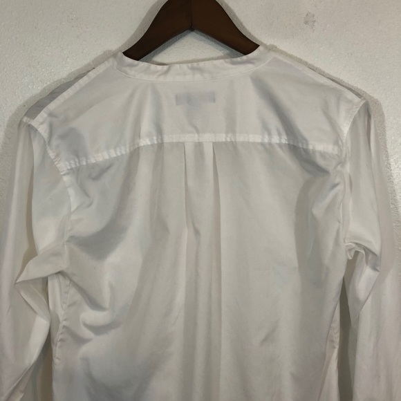 J Crew white tuxedo blousy pull over French cuffs - Picture 8 of 9